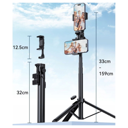 Ulanzi MT-70 (T027GBB1) - mini statyw i selfie stick do smartfona - wymiary
